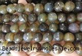 AGBS153 15 inches 16mm faceted round agate gemstone beads wholesale