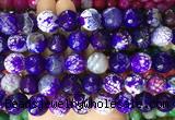 AGBS169 15 inches 16mm faceted round agate gemstone beads wholesale