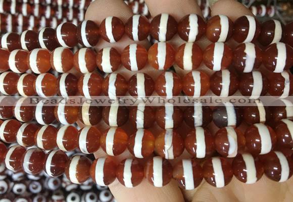 AGBS188 15 inches 8mm round tibetan dzi agate beads wholesale