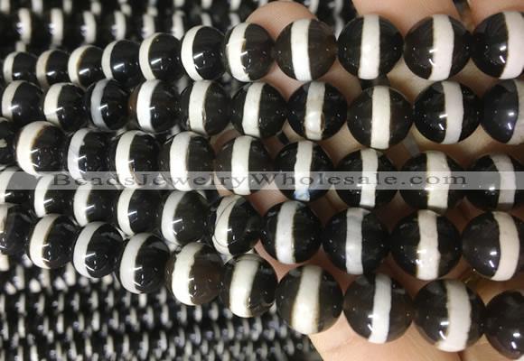 AGBS194 15 inches 10mm round tibetan dzi agate beads wholesale