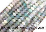 AGBS20 15 inches 4*6mm faceted rondelle banded agate beads wholesale