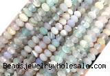 AGBS21 15 inches 5*8mm faceted rondelle banded agate beads wholesale