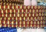 AGBS218 15 inches 8mm round tibetan dzi agate gemstone beads