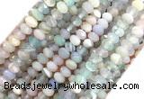 AGBS22 15 inches 6*10mm faceted rondelle banded agate beads wholesale