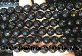 AGBS243 15 inches 10mm faceted round black agate beads wholesale AGBS243 15 inches 10mm faceted round black agate beads wholesale