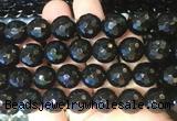AGBS245 15 inches 14mm faceted round black agate beads wholesale AGBS245 15 inches 14mm faceted round black agate beads wholesale