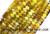 AGBS25 15 inches 5*8mm faceted rondelle banded agate beads wholesale