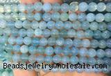 AGBS355 15 inches 6mm round blue dragon veins agate beads wholesale AGBS355 15 inches 6mm round blue dragon veins agate beads wholesale