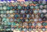 AGBS364 15 inches 8mm round green dragon veins agate beads wholesale AGBS364 15 inches 8mm round green dragon veins agate beads wholesale