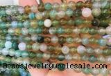 AGBS368 15 inches 6mm round green dragon veins agate beads wholesale AGBS368 15 inches 6mm round green dragon veins agate beads wholesale