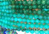 AGBS386 15 inches 8mm round green dragon veins agate beads wholesale AGBS386 15 inches 8mm round green dragon veins agate beads wholesale