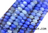 AGBS42 15 inches 6*10mm faceted rondelle banded agate beads wholesale