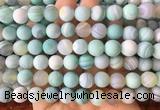 AGBS437 15 inches 10mm round Matte agate beads wholesale AGBS437 15 inches 10mm round Matte agate beads wholesale