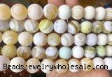 AGBS440 15 inches 14mm round Matte agate beads wholesale AGBS440 15 inches 14mm round Matte agate beads wholesale