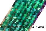 AGBS48 15 inches 4*6mm faceted rondelle banded agate beads wholesale