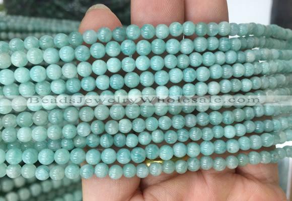 AMBS01 15 inches 4mm round amazonite beads wholesale