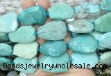 AMBS18 15 inches 18*25mm - 22*30mm faceted freeform amazonite beads AMBS18 15 inches 18*25mm - 22*30mm faceted freeform amazonite beads