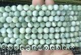 ASBS10 15 inches 8mm round green angelite gemstone beads wholesale ASBS10 15 inches 8mm round green angelite gemstone beads wholesale