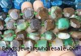 AUBS01 15 inches 12*14mm - 14*16mm faceted freeform Australia chrysoprase beads AUBS01 15 inches 12*14mm - 14*16mm faceted freeform Australia chrysoprase beads