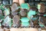 AUBS02 15 inches 15*20mm - 18*25mm faceted freeform Australia chrysoprase beads AUBS02 15 inches 15*20mm - 18*25mm faceted freeform Australia chrysoprase beads
