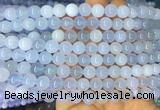 BCBS09 15 inches 8mm round blue chalcedony beads wholesale