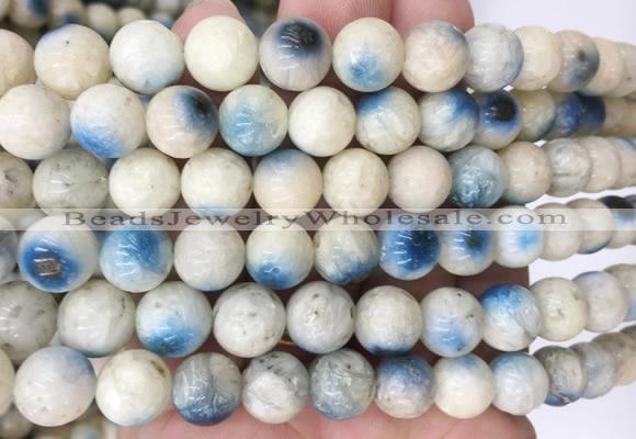 BIBS03 15 inches 10mm round blue ice glacierite stone beads wholesale