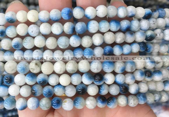 BIBS08 15 inches 6mm round blue ice glacierite stone beads wholesale