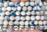 BIBS16 15 inches 10mm faceted nuggets blue ice glacierite stone beads wholesale