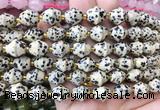 BLBS20 15 inches 10*11mm bell dalmatian jasper beads wholesale