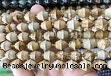 BLBS22 15 inches 10*11mm bell picture jasper beads wholesale