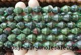 BLBS24 15 inches 10*11mm bell dragon blood jasper beads wholesale