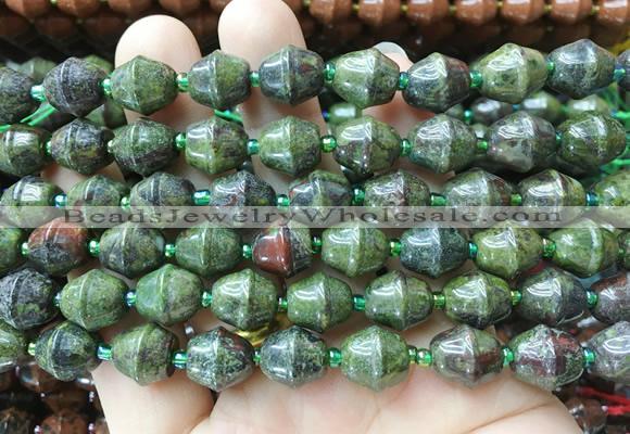 BLBS24 15 inches 10*11mm bell dragon blood jasper beads wholesale