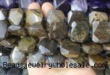BZBS01 15 inches 15*20mm - 18*25mm faceted freeform bronzite beads BZBS01 15 inches 15*20mm - 18*25mm faceted freeform bronzite beads