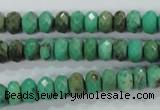 CAA103 15.5 inches 5*8mm faceted rondelle grass agate gemstone beads