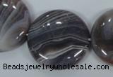 CAA108 15.5 inches 35mm coin botswana agate gemstone beads