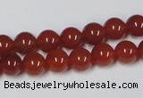 CAA111 15.5 inches 8mm round red agate gemstone beads wholesale