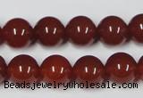 CAA113 15.5 inches 12mm round red agate gemstone beads wholesale