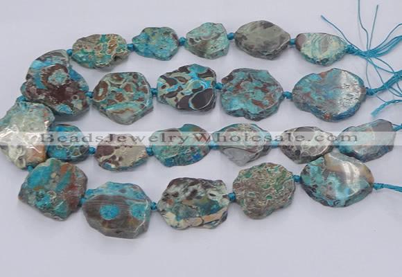 CAA1160 15.5 inches 20*25mm - 35*45mm freeform ocean agate beads