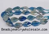 CAA1178 15.5 inches 22*30mm - 25*35mm faceted freeform sakura agate beads