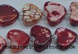 CAA1188 15.5 inches 16mm - 18mm heart dragon veins agate beads