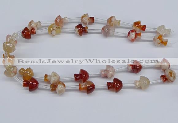 CAA1193 15.5 inches 15*16mm mushroom sakura agate gemstone beads