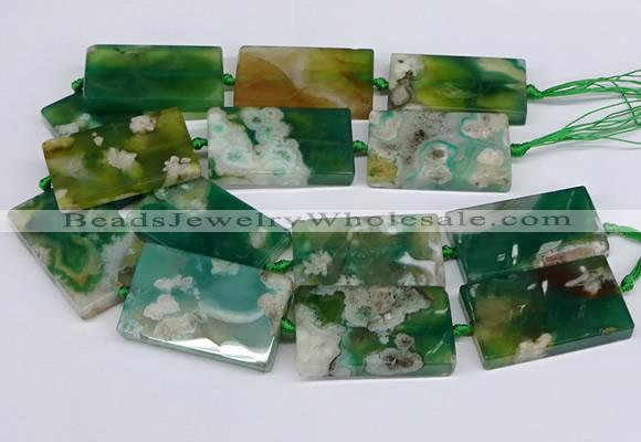 CAA1203 15.5 inches 30*50mm rectangle sakura agate beads