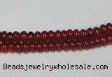 CAA121 15.5 inches 3*5mm rondelle red agate gemstone beads