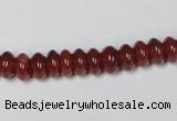 CAA122 15.5 inches 5*8mm rondelle red agate gemstone beads