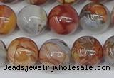 CAA1224 15.5 inches 12mm round gold mountain agate beads