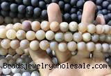 CAA1312 15.5 inches 10mm round matte plated druzy agate beads