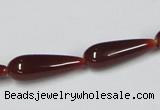 CAA133 15.5 inches 8*22mm teardrop red agate gemstone beads