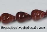 CAA135 15.5 inches 8*16mm teardrop red agate gemstone beads