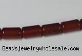 CAA138 15.5 inches 7*12mm column red agate gemstone beads