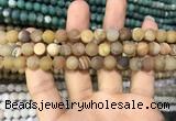 CAA1405 15.5 inches 8mm round matte druzy agate beads